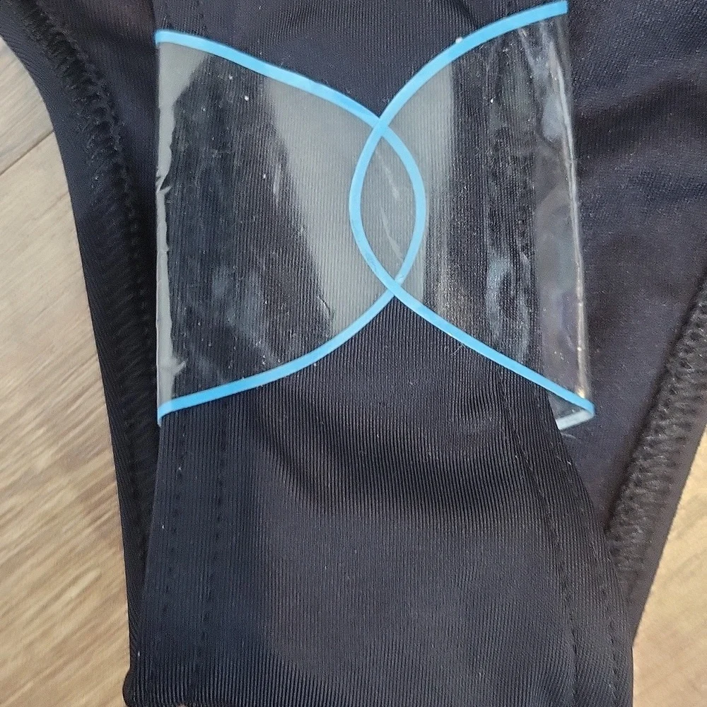 ASOS Black Red Strappy Hook & Eye Triangle Bikini Top & Back Seam String Bottom - Picture 12 of 14